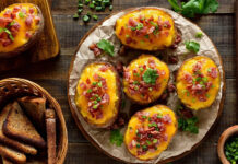 Batata assada recheada fácil e crocante na Airfryer Batata assada recheada