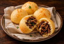 Pão de queijo com costela vira Mineirinho de Costela Pão de queijo com costela